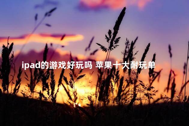 ipad的游戏好玩吗 苹果十大耐玩单机游戏